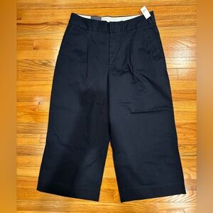 GAP Navy High-Rise Wide-Leg Khakis